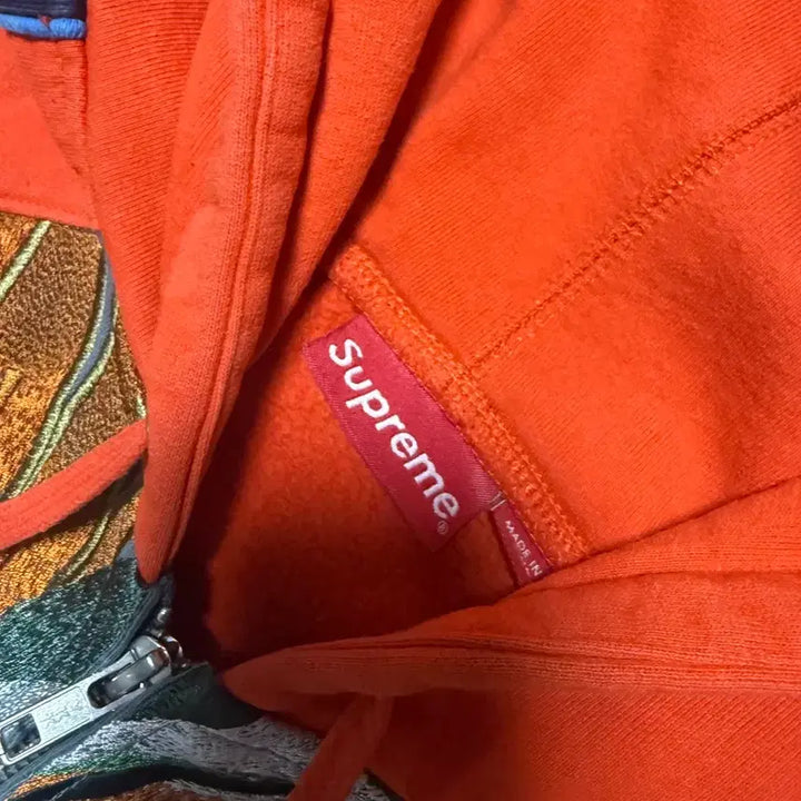 [BUNJANG] Supreme 23SS Falcon Zip-Up Hoodie Orange L / 슈프림 23SS 팔콘 후드집업 오렌지 L