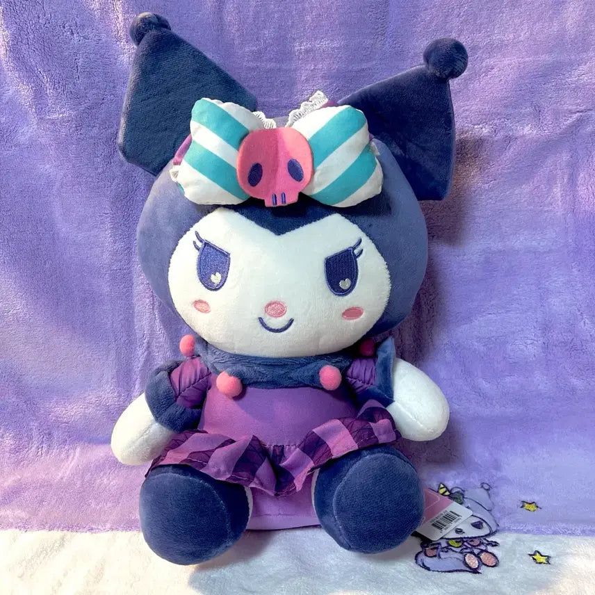 [BUNJANG] Sanrio Kuromi Medium Plush Doll with Ribbon / 산리오 쿠로미 봉제인형 _ 리본