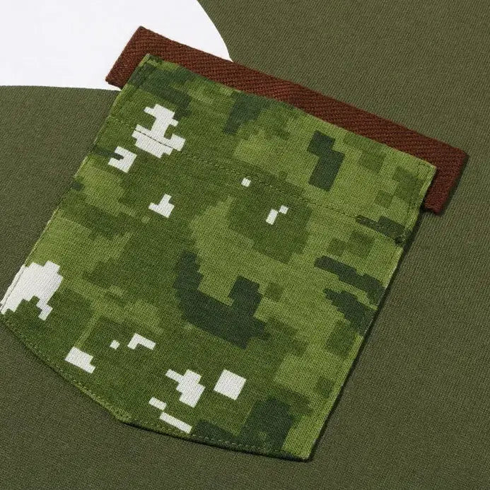 [BUNJANG] BAPE Multi Pixel Camo Mad Face Pocket Short Sleeve T-Shirt / [해외] 베이프 멀티 픽셀 카모 매드 페이스 포켓 반팔 티셔츠 26SS