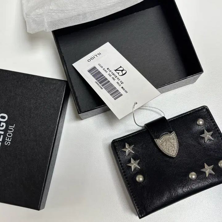 [BUNJANG] Illico Western Accordion Card Wallet Black / 일리고 웨스턴 아코디언 카드 지갑 블랙 (새상품)