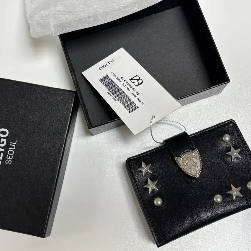 [BUNJANG] Illico Western Accordion Card Wallet Black / 일리고 웨스턴 아코디언 카드 지갑 블랙 (새상품)