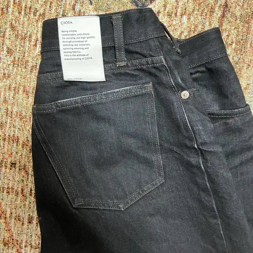 [BUNJANG] CIOTA 5 Pocket Baggy Black Denim / 시오타(CIOTA) 5포켓 베기 블랙 데님