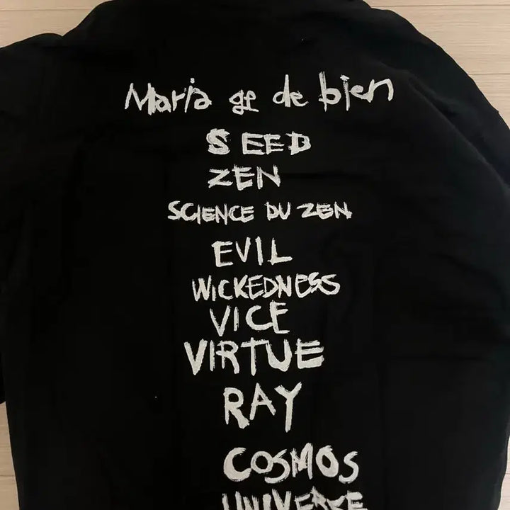 [BUNJANG] Mariage de Vivien Black Printing Hoodie / 마리아쥬드비엔 블랙 프린팅 후드티