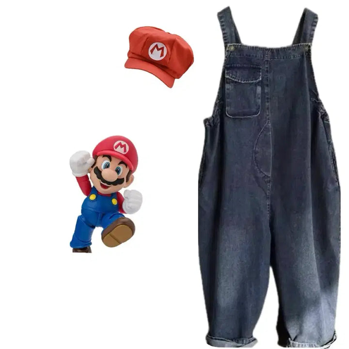 [BUNJANG] Mario Farmer Graduation Photo Costume Rental Set / [최저가]마리오 졸업사진대여 농부 졸사대여