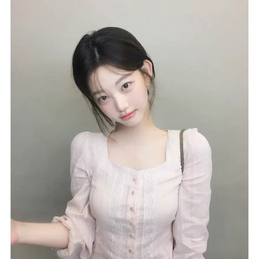 [BUNJANG] Jennie-O Pink Pearl Ethnic Blouse S / 최저가) 제니오 핑크 펄 에스닉 블라우스 S