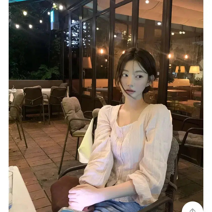 [BUNJANG] Jennie-O Pink Pearl Ethnic Blouse S / 최저가) 제니오 핑크 펄 에스닉 블라우스 S