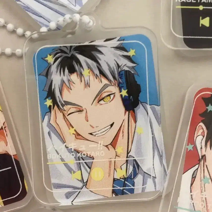 [BUNJANG] Nattun Haikyuu Bokuto &amp; Akaashi Music Keyring (Sealed) / [미개봉/원가이하] 나튼님 하이큐 보쿠토 &amp; 아카아시 뮤직키링