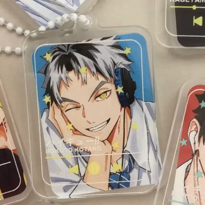 [BUNJANG] Nattun Haikyuu Bokuto &amp; Akaashi Music Keyring (Sealed) / [미개봉/원가이하] 나튼님 하이큐 보쿠토 &amp; 아카아시 뮤직키링