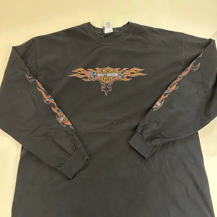 [BUNJANG] Vintage Harley-Davidson Long Sleeve Flame T-Shirt 2XL / 빈티지 할리데이비슨 롱슬리브 플레임 2xl