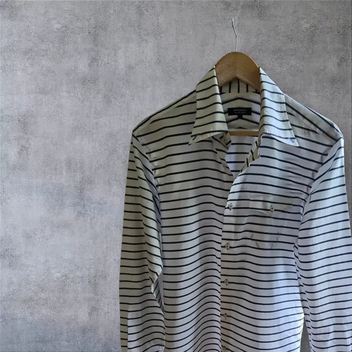 [BUNJANG] Burberry Black Label Striped Shirt / 버버리 블랙라벨 스트라이프 셔츠 / 일본판 고급 라인