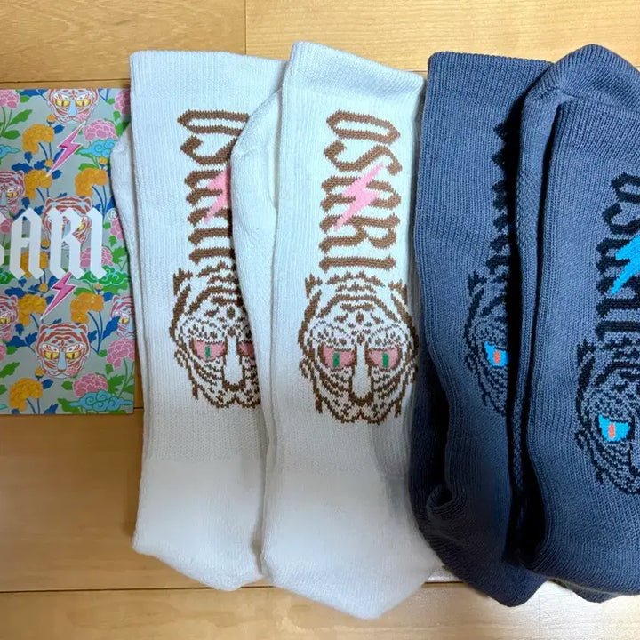 [BUNJANG] OSARI Tiger Socks Gift Set (2 Pairs) / 오사리 OSARI 호랑이 양말 선물세트 2족