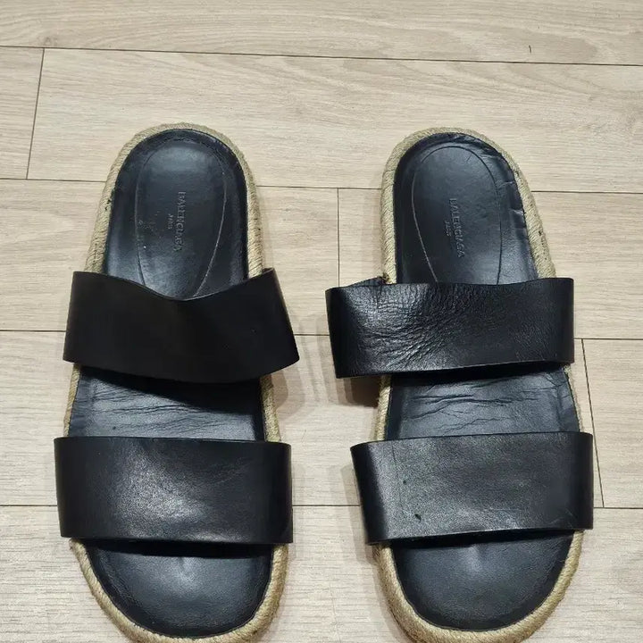 [BUNJANG] Balenciaga Leather Strap Black Sandals Size 42 / [정품] 발렌시아가 레더 스트랩 블랙 샌들 42