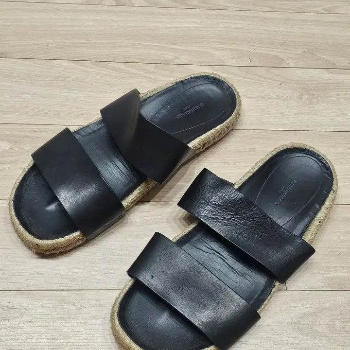 [BUNJANG] Balenciaga Leather Strap Black Sandals Size 42 / [정품] 발렌시아가 레더 스트랩 블랙 샌들 42