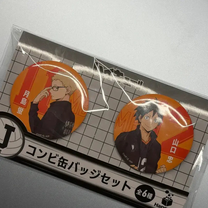 [BUNJANG] Haikyuu!! Happy Kuji Prize J Karasuno Team Tsushima Yamaguchi Can Badge Set / 하이큐 해피쿠지 j상 카라스노 캔뱃지 츠키시마 야마구치