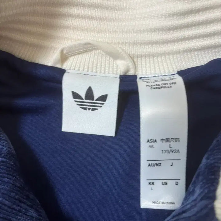 [BUNJANG] Adidas Navy Corduroy Track Top L / 아디다스 네이비 코듀로이 트랙탑져지  L 판매합니다
