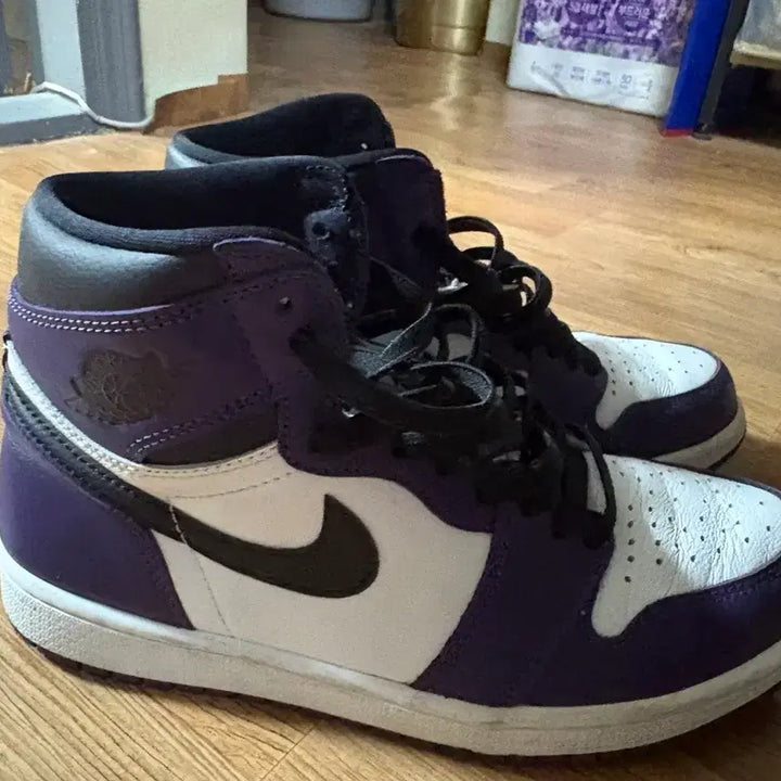 [BUNJANG] Air Jordan 1 Court Purple Sneakers / 조던1 코트퍼플 265 판매