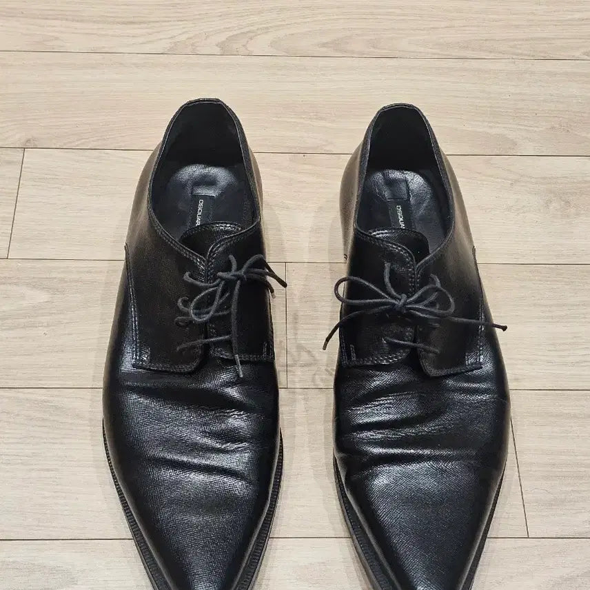 [BUNJANG] Dsquared2 Black Leather Straight Derby Shoes (Size 42) / [정품] 디스퀘어드 디퀘 블랙 레더 스트레이트 더비 슈즈 42