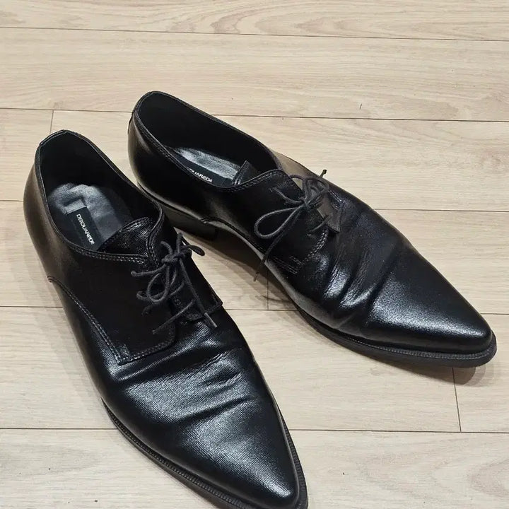 [BUNJANG] Dsquared2 Black Leather Straight Derby Shoes (Size 42) / [정품] 디스퀘어드 디퀘 블랙 레더 스트레이트 더비 슈즈 42