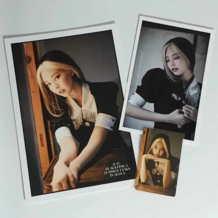 [BUNJANG] BLACKPINK Jennie Summer Diary 2020 Photocard + Postcard Set / 블랙핑크 제니 섬머다이어리 2020 포카+엽서