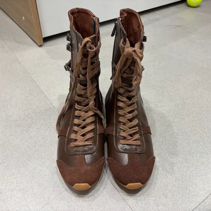 [BUNJANG] Moodnight Cindy Boxer Lace-Up Sneaker Boots / 무드나잇 Cindy 신디 복서 레이스업 스니커부츠