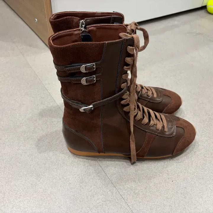 [BUNJANG] Moodnight Cindy Boxer Lace-Up Sneaker Boots / 무드나잇 Cindy 신디 복서 레이스업 스니커부츠