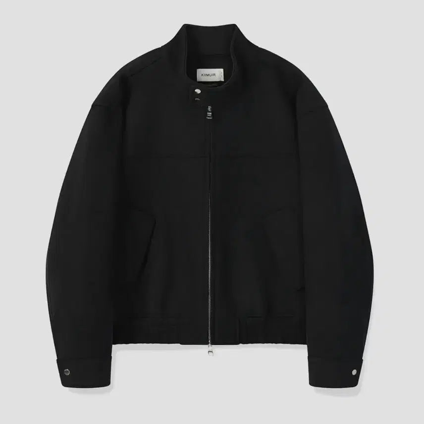 [BUNJANG] KIMUUR Wool 2-Way Harrington Jacket Black / 키뮤어 울(WOOL) 2-WAY 헤링턴 자켓 블랙_M
