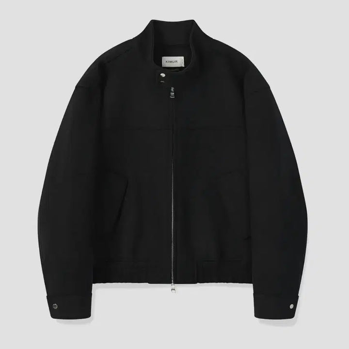 [BUNJANG] KIMUUR Wool 2-Way Harrington Jacket Black / 키뮤어 울(WOOL) 2-WAY 헤링턴 자켓 블랙_M