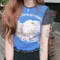 [BUNJANG] Sculptor Cat Short Sleeve T-Shirt / 스컬프터 고양이 반팔 티셔츠