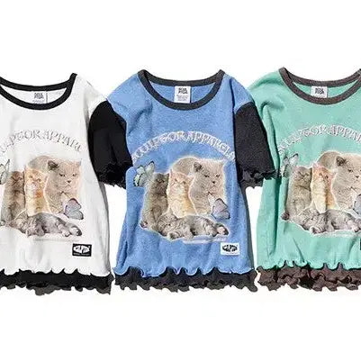 [BUNJANG] Sculptor Cat Short Sleeve T-Shirt / 스컬프터 고양이 반팔 티셔츠