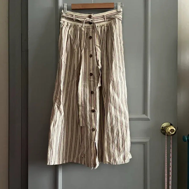 [BUNJANG] Atte Vanessa Bruno Linen Stripe Long Skirt Size 36 / 아떼 바네사브루노 린넨 스커트 36사이즈