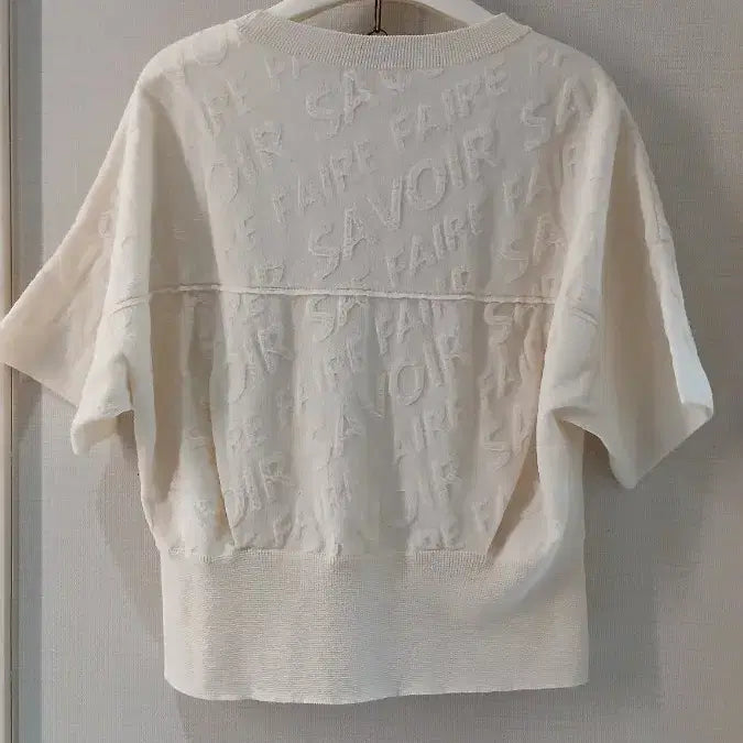 [BUNJANG] SJSJ Short Sleeve Knit Top - Ivory / 한섬 SJSJ 반팔 니트