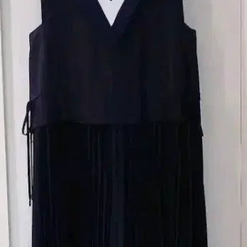 [BUNJANG] Lucky Chouette Navy Pleated Dress / 럭키슈에뜨의  네이비 플리츠 원피스