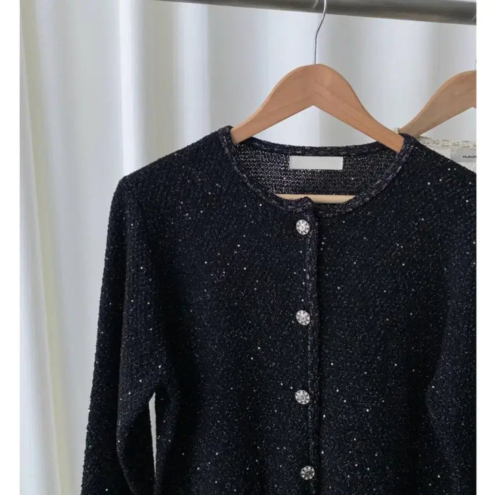 [BUNJANG] Black Pearl Tweed Cardigan / 블랙 펄 트위드 가디건 새제품