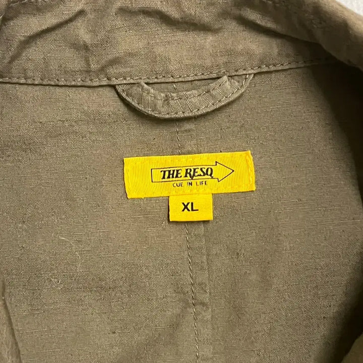 [BUNJANG] The Rescue Khaki Linen Fatigue Jacket XL / 더레스큐 카키 린넨 퍼티그자켓 XL