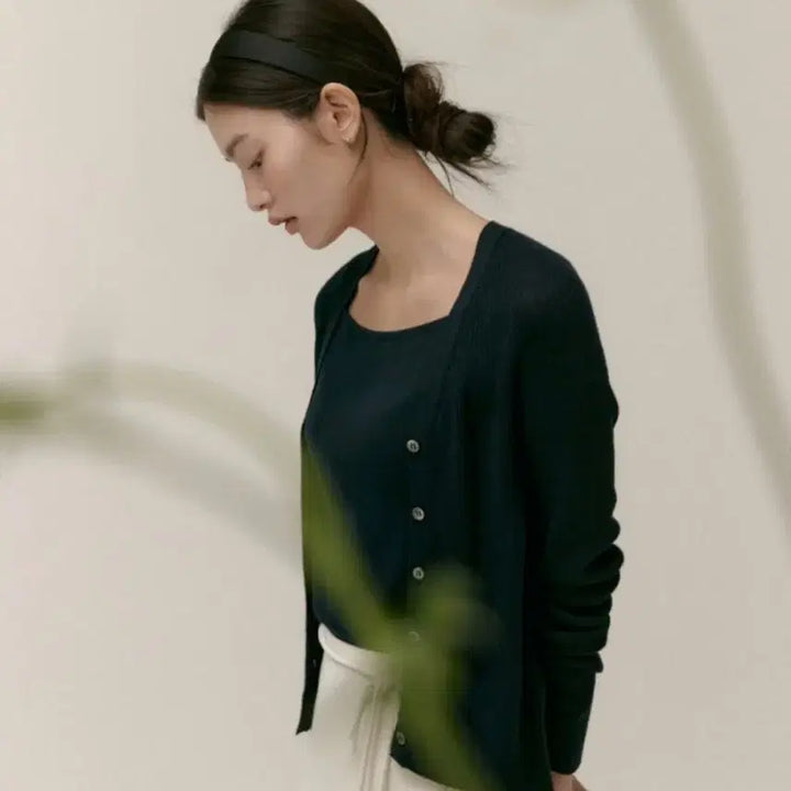 [BUNJANG] SIE Irene Knit Sleeveless Cardigan Set - Navy / 시에 SIE 아이린 나시 가디건 세트 S 네이비