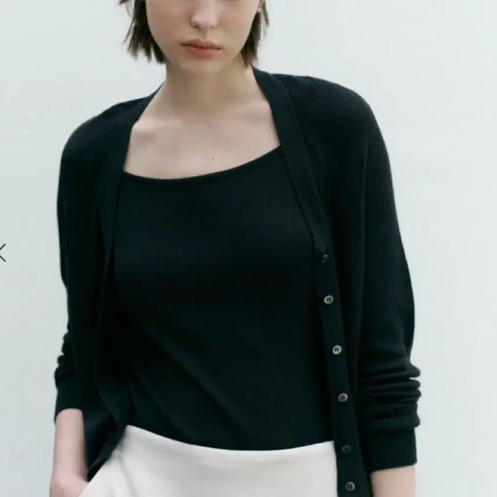 [BUNJANG] SIE Irene Knit Sleeveless Cardigan Set - Navy / 시에 SIE 아이린 나시 가디건 세트 S 네이비