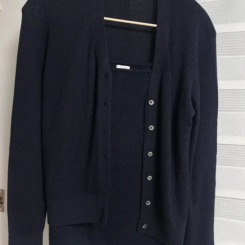 [BUNJANG] SIE Irene Knit Sleeveless Cardigan Set - Navy / 시에 SIE 아이린 나시 가디건 세트 S 네이비