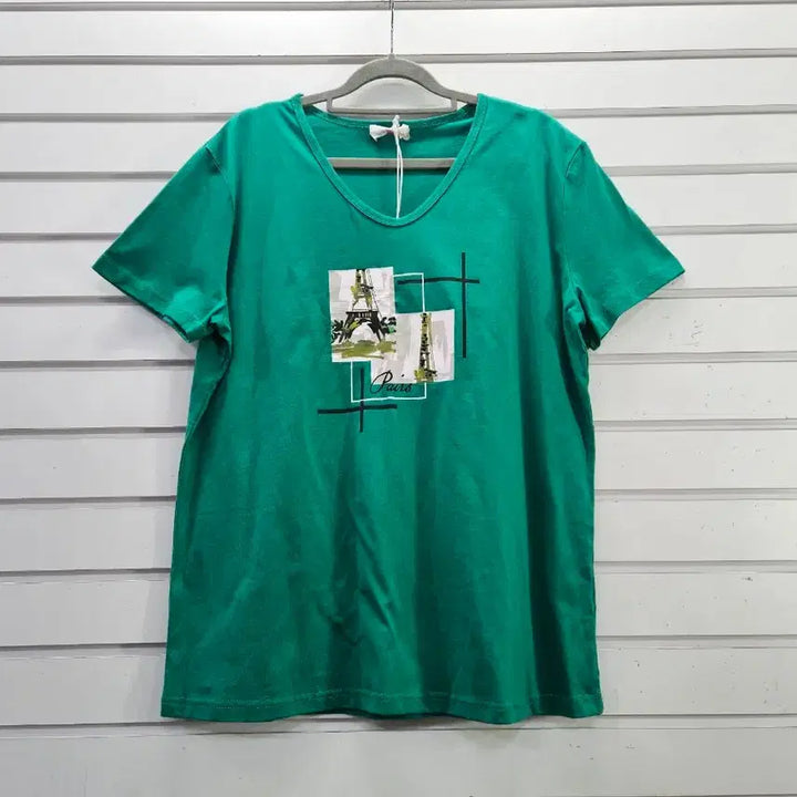 [BUNJANG] Green Print Embellished Cotton Women&