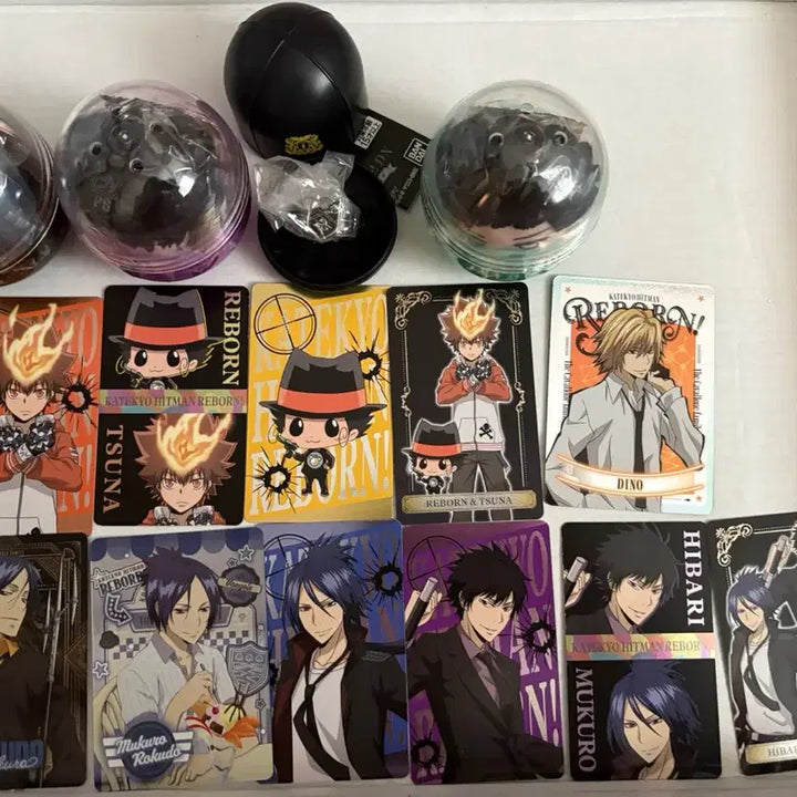 [BUNJANG] Katekyo Hitman Reborn! Yamamoto Mukuro Hibari Gacha &amp; Card Bundle Set / 가히리 가정교사 히트맨 리본 야마모토 무쿠로 히바리 카푸코 &amp; 카드 일괄
