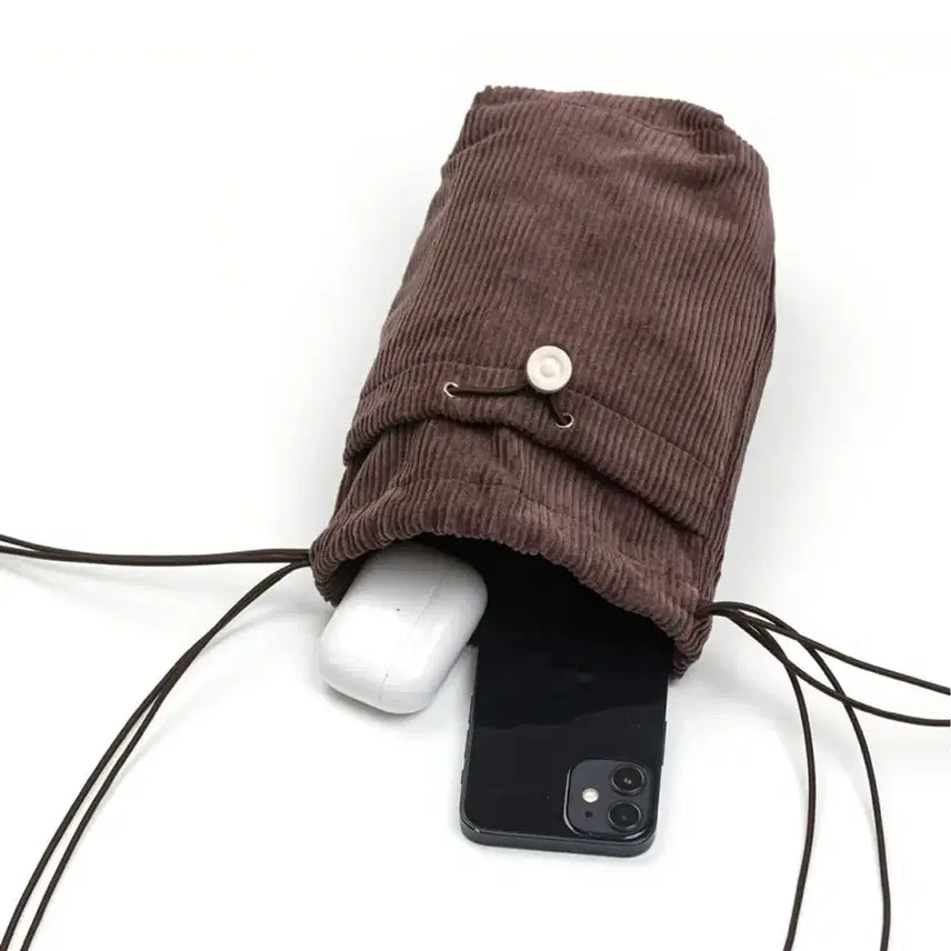 [BUNJANG] HAVISM Corduroy Mini Cross Bag Brown / 해비즘 코듀로이 미니 크로스백 브라운