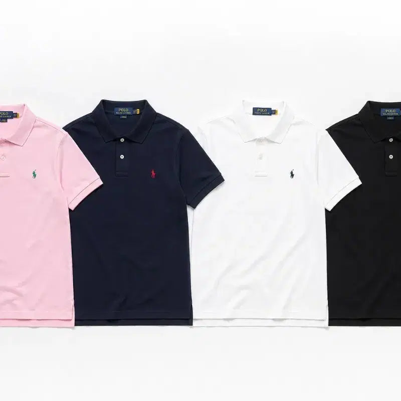 [BUNJANG] Polo Ralph Lauren Short Sleeve Polo Shirt / 이월 특가 폴로 랄프로렌 반팔 카라티 핑크/네이비/화이트/블랙.