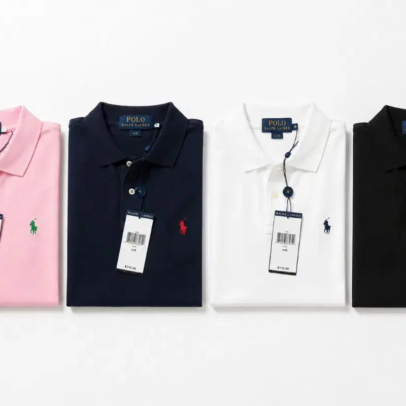 [BUNJANG] Polo Ralph Lauren Short Sleeve Polo Shirt / 이월 특가 폴로 랄프로렌 반팔 카라티 핑크/네이비/화이트/블랙.
