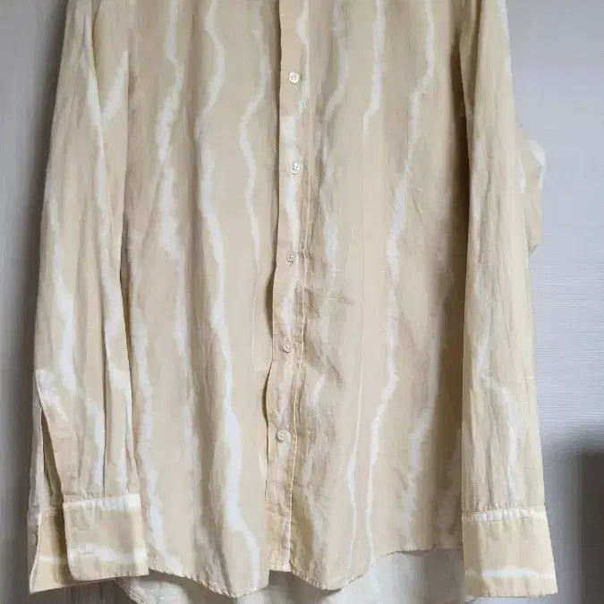 [BUNJANG] BOSS Hugo Boss Pattern Linen Blend Shirt / BOSS 휴고보스 패턴 린넨 혼방 셔츠 L