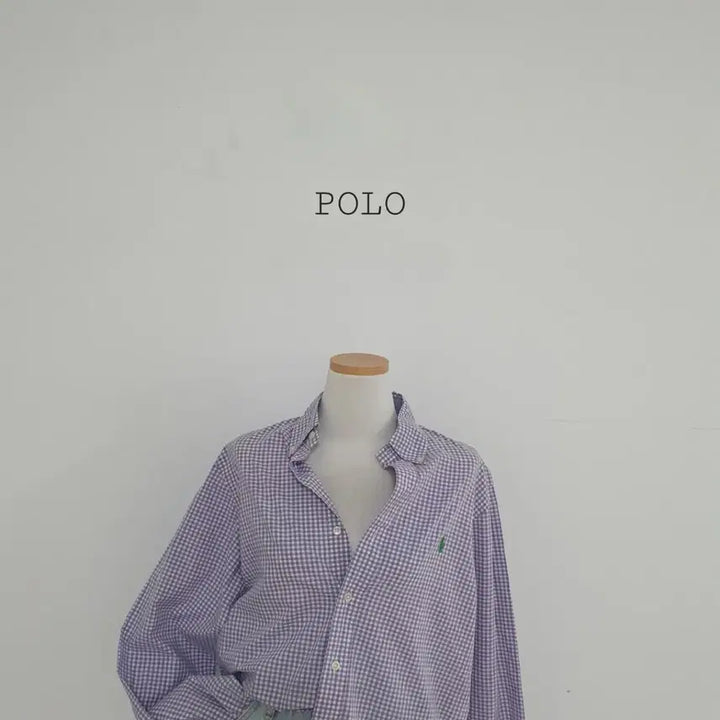 [BUNJANG] Polo Ralph Lauren Pastel Purple Check Shirt / No.26043006 폴로 랄프로렌 체크 셔츠 파스텔퍼플