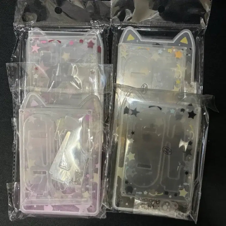 [BUNJANG] Photocard Acrylic Frame Holder (Red, Pink) / 고양이 포카 아크릴 프레임 홀더 탑꾸 탑로더 (빨강,분홍