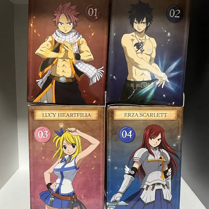 [BUNJANG] Fairy Tail Natsu Gray Lucy Erza Mini Figure Bundle Set / 페어리테일 나츠 그레이 루시 엘자 미니 피규어 공식 정품