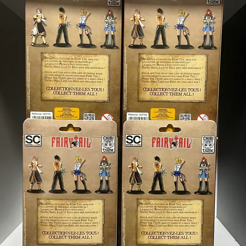 [BUNJANG] Fairy Tail Natsu Gray Lucy Erza Mini Figure Bundle Set / 페어리테일 나츠 그레이 루시 엘자 미니 피규어 공식 정품
