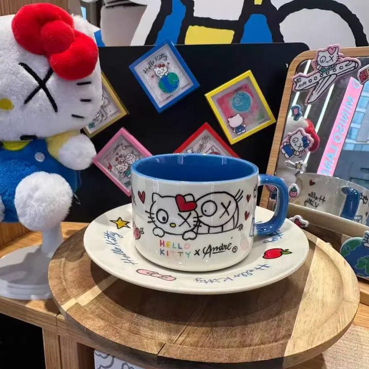 [BUNJANG] Sanrio x André Saraiva Hello Kitty Teacup Set / 헬로키티 앙드레사라이바콜라보 미니소 헬로키티찻잔세트