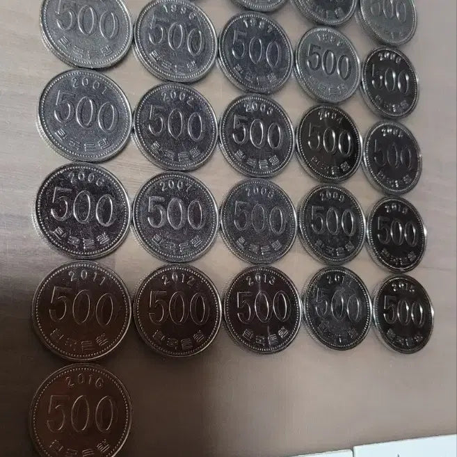 [BUNJANG] 100 Won and 500 Won Coin Set (1971-2019) / 동전 사용제100원 500원줄세우기