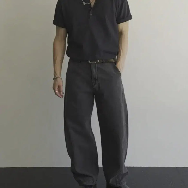 [SOLD OUT] siiiido 시도 고트 헨리넥 빈티지 네이비 2사이즈